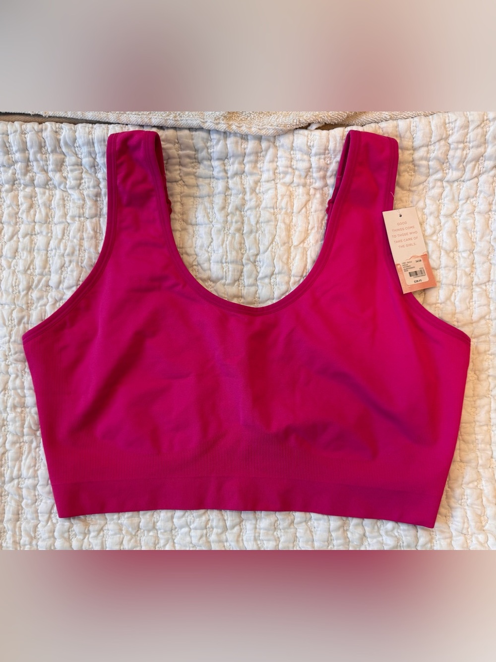 Cacique Seamless Scoop Bralette in Hot Pink ~ 26/28